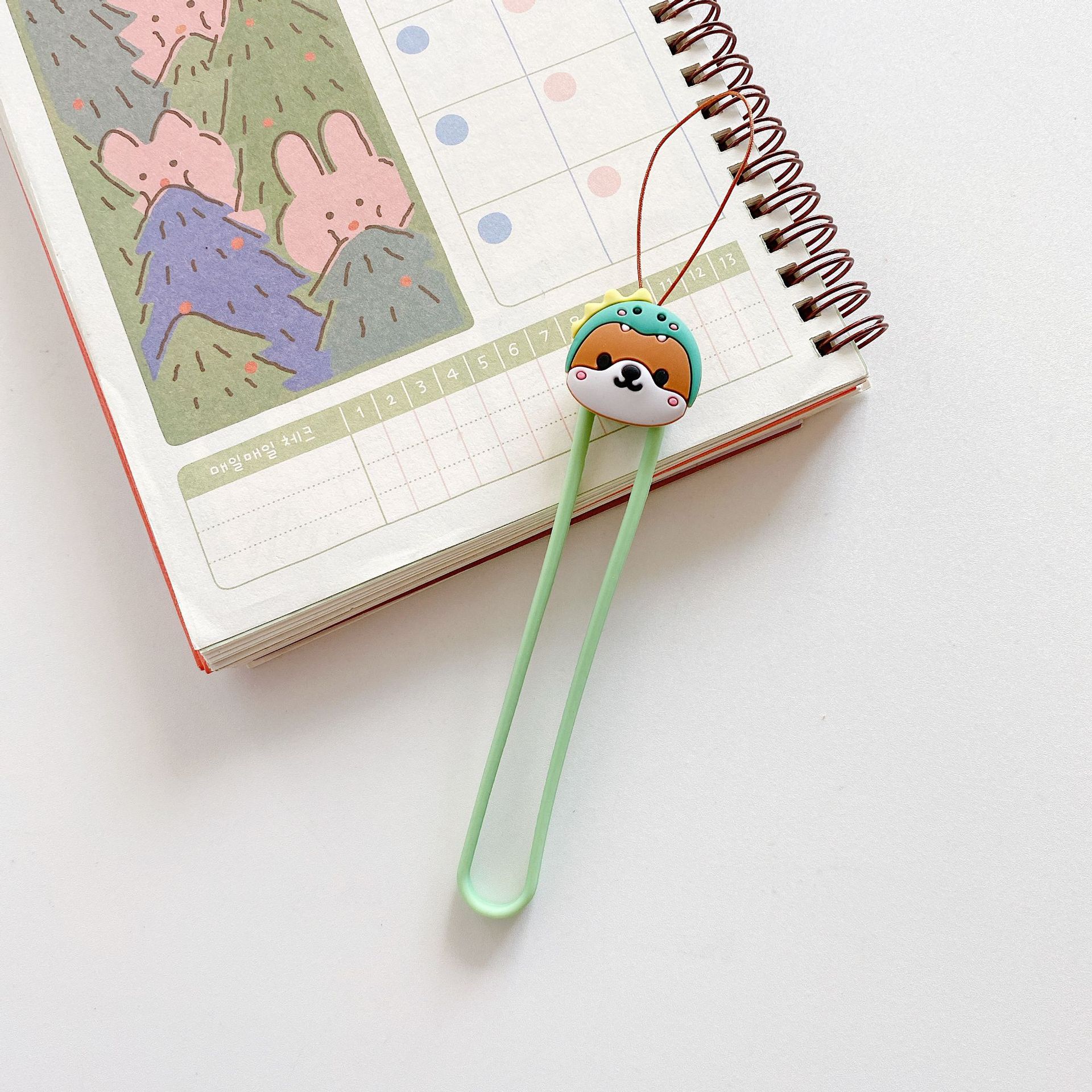 공룡 + 개 짧은 밧줄