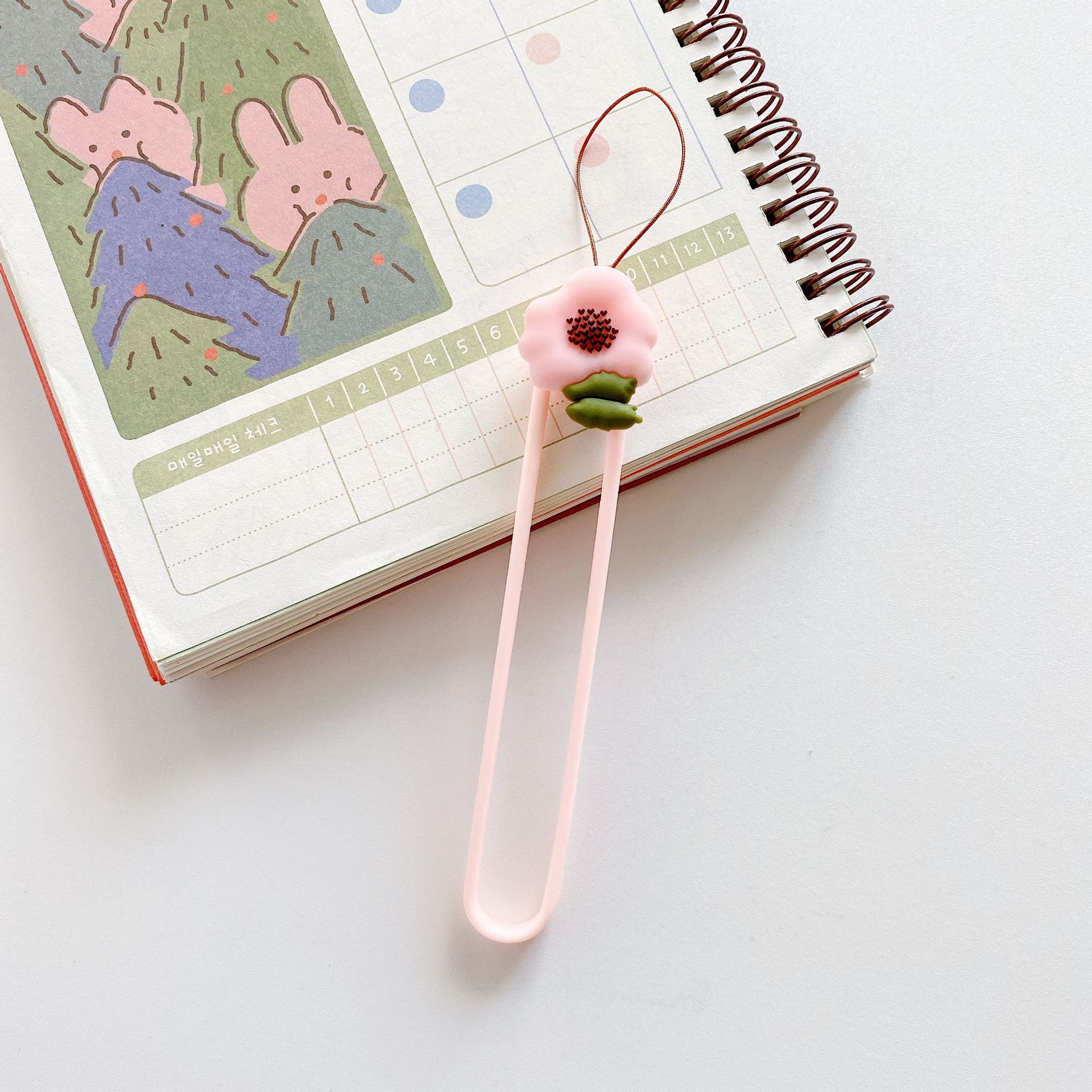 꽃 핑크 짧은 로프