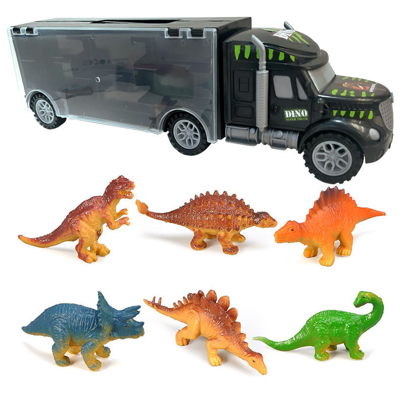 Maleta de almacenamiento para niños 851-A versión en inglés dinosaurio transportador contenedor remolque transfronterizo juguetes al por mayor