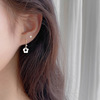 Short fresh fashionable earrings solar-powered flower-shaped, Korean style, flowered