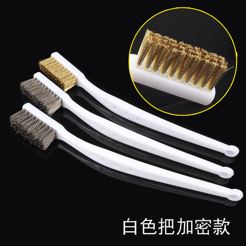 Handle wire brush wholesale industrial toothbrush gas stove cleaning brush rust removal copper wire stainless steel brush literary play brush