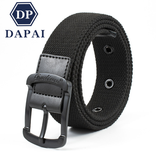 Zipper Canvas Belt for Men and Women, Student Style, Korean Version, Versatile, Simple, Casual, Fashion, Denim and Work Pants, Military Training Belt