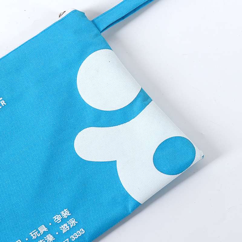 Pantalla de seda publicidad logo bolsa de lona color personalizado impresión estudiante papelería almacenamiento bolso personalizado al por mayor