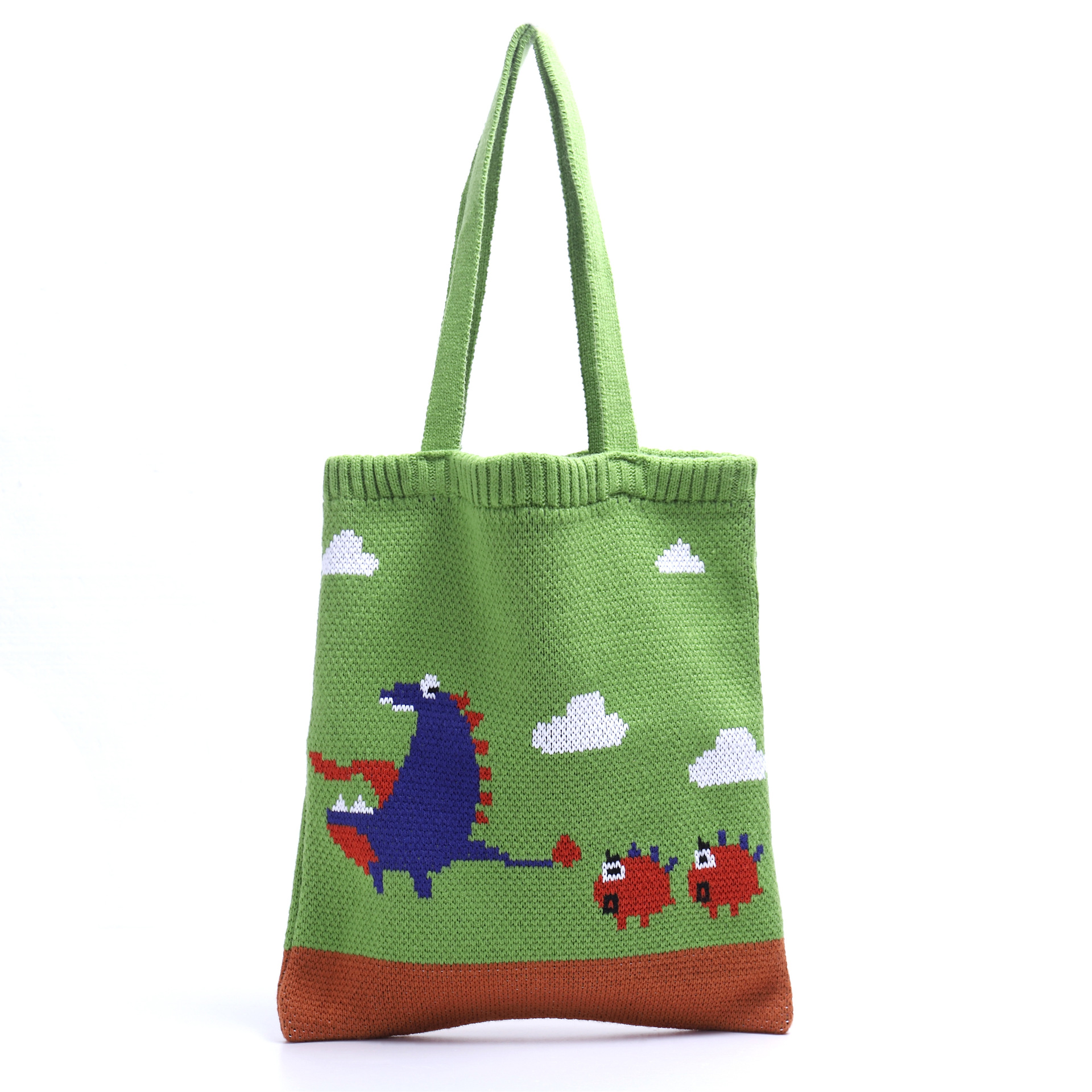 Knitted fashionable dinosaur