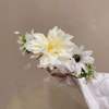 European and American Sunflower Simulation Flower Bride's Headdress Wedding Wedding Seaside Photography Flower Ring Tourist Holiday Flower Ring Factory Direct Sale