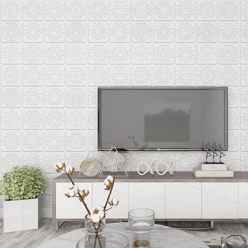 Self-adhesive wallpaper for bedroom, warm 3D stereoscopic wall sticker, wallpaper background, foam brick decorative, waterproof and moisture-proof sticker