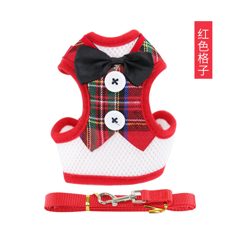 Arnés y Correa para Mascotas, Conjunto Anti-Escape, Estilo Chaleco con Lazo, Arnés para Gato Transpirable