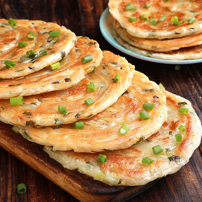 20片葱油饼葱香味手抓饼速冻煎饼子早餐食品半成品葱花饼皮