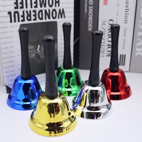 Metal hand bell jingle bell, calling bell, calling bell, ordering bell, early childhood education bell, copper bell