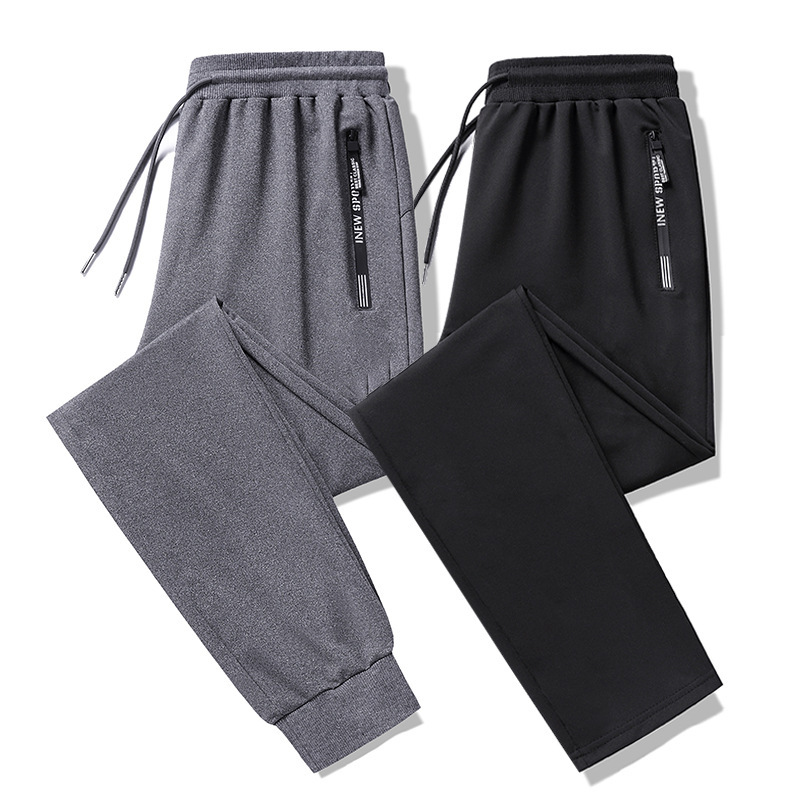 Spring and Autumn New Sports Pants Men's Casual Pants Korean Slim-fit Straight Tube Neck Bundle Pants Factory Outlet