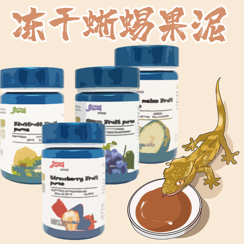 RS牌睫角守宫盖勾亚巨人果泥蜥蜴鬃狮陆龟绿鬣蓝舌香蕉芒水果饲料|ms