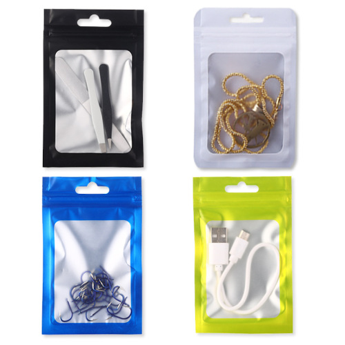Frosted yin and yang ziplock bags, accessories, frosted aluminum foil bags, mobile phone cases, plastic bags, accessories, composite bags, pink ziplock bags