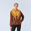 Demi-season cashmere, cloak with tassels, universal keep warm scarf