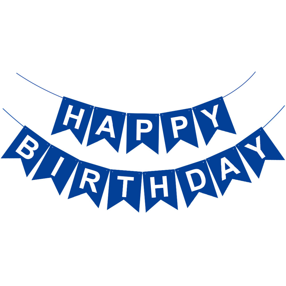 20cm grande dorando cumpleaños fishtail bandera dorando cumpleaños carta tire de la bandera de la fiesta de cumpleaños decoración tire de la bandera de la flor