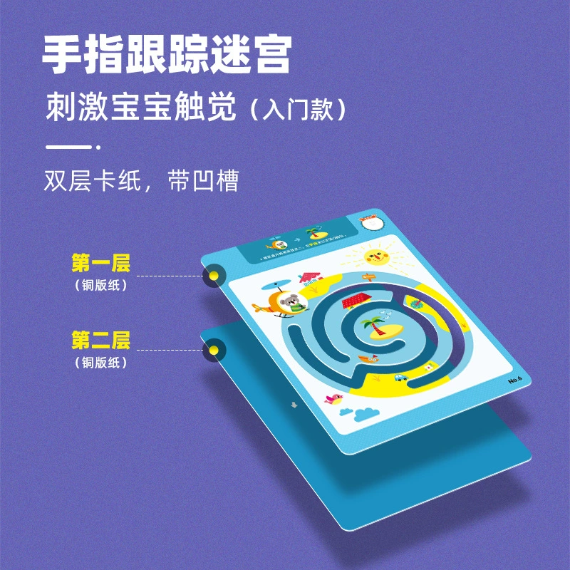 SAALIN Erasable labyrinth for training for kindergarten, practice, intellectual learning card, smart toy