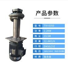 3HP台泉直立式液下循环钛泵 2.2KW东元钛合金304可空转液下泵DN50