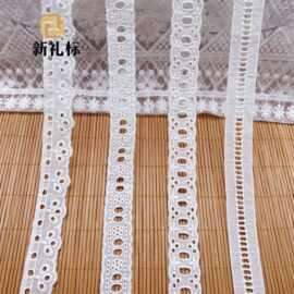 蕾丝花边 楼梯可穿织带双边条码衣服装饰洛丽塔辅料 水溶棉布花边