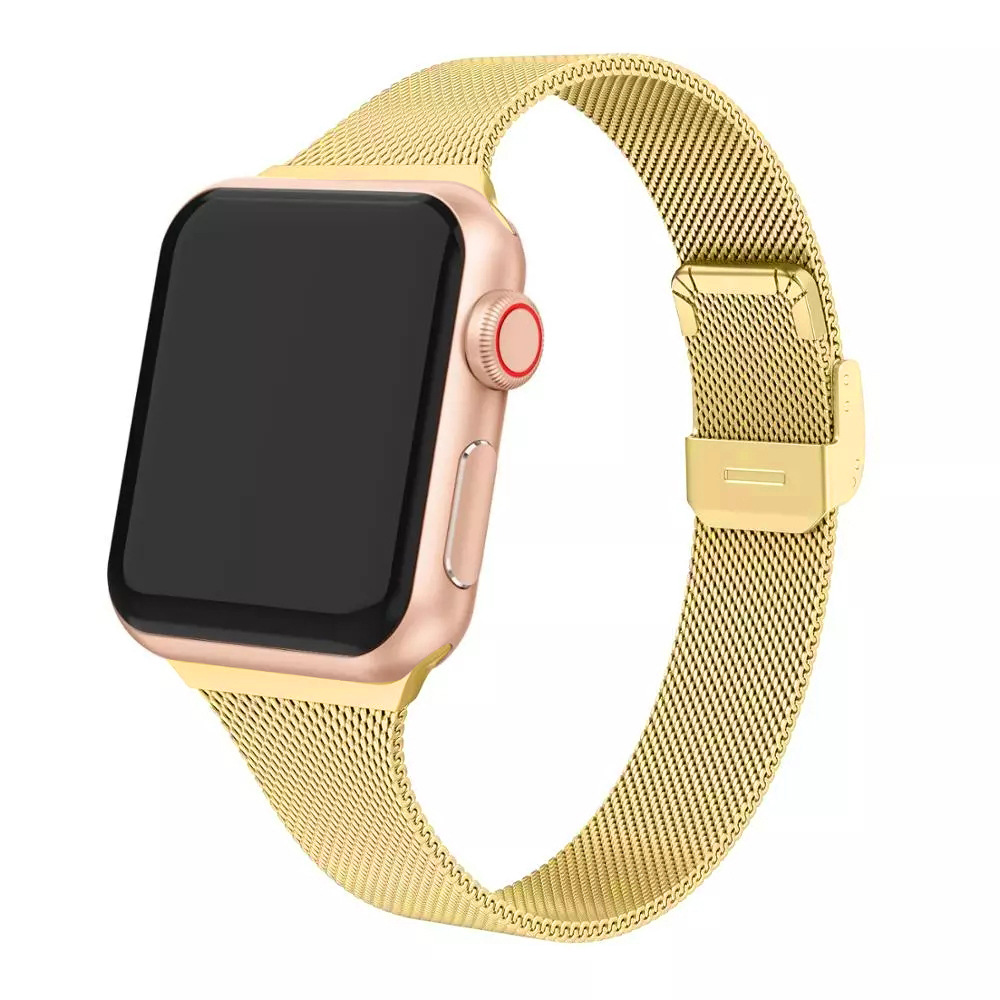 Adecuado para Apple iwatch 8/7/se/6/5/4321 Milán agradable hebilla pequeña cintura correa de acero