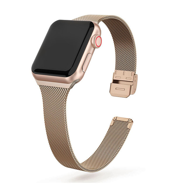 Adecuado para Apple iwatch 8/7/se/6/5/4321 Milán agradable hebilla pequeña cintura correa de acero