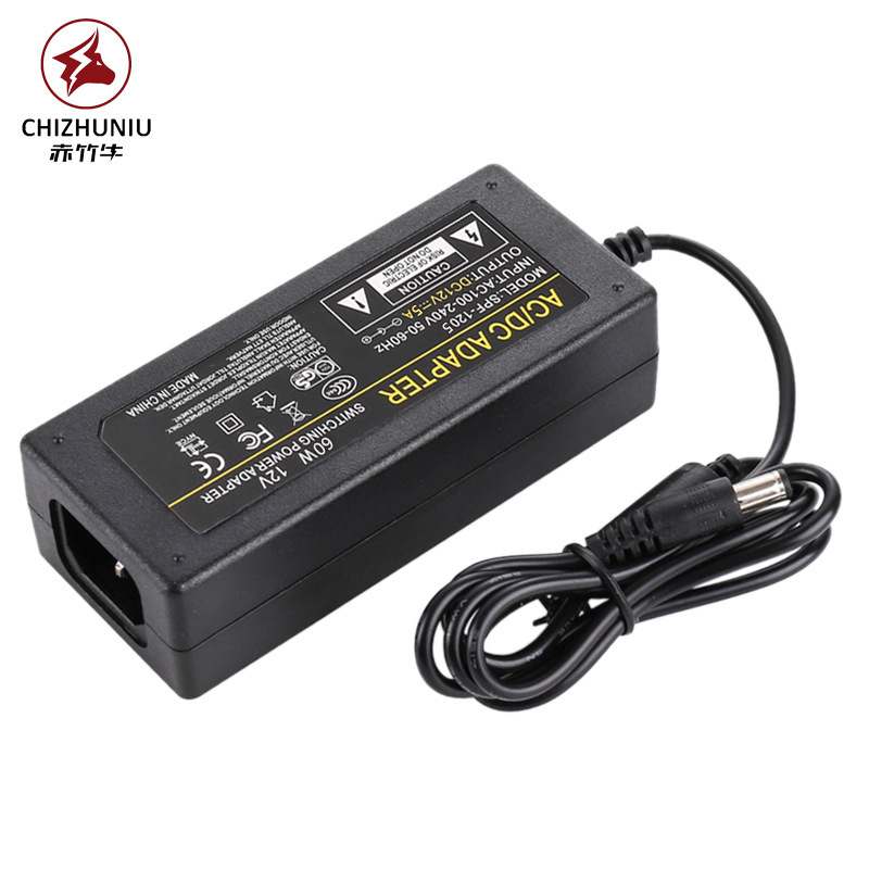 Power Adapter 12V5A monitoring regulated LED power supply 3A4A monitor TV DC power cord