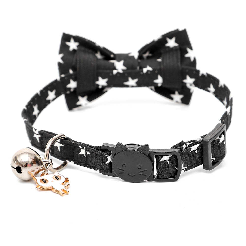 Fábrica spot transfronterizo nuevo algodón pentagonal collar para gatos con colgante para gatos y collar para gatos de mascota para pequeños gatos