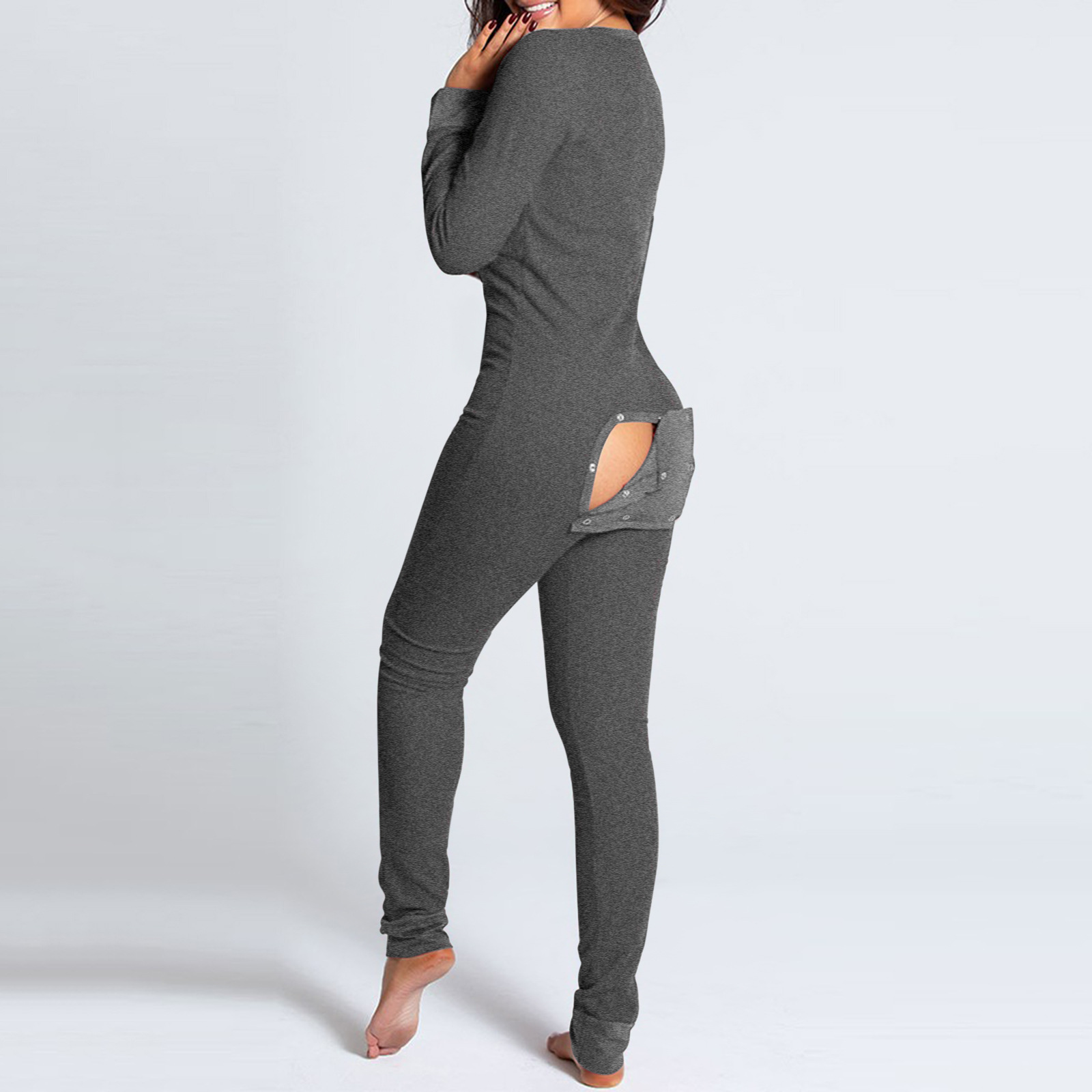 Los pijamas de una sola pieza de las nuevas mujeres vendedoras calientes europeas y americanas con las caderas abren la espalda para el diseño conveniente