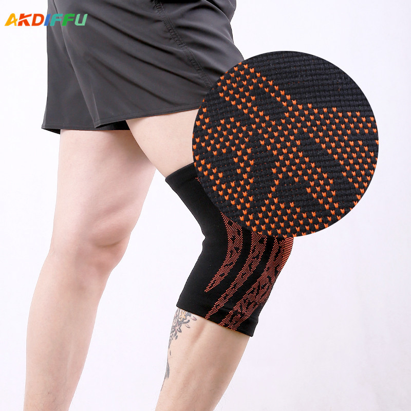 La rótula de punto elástica de cuatro lados transfronteriza suave de cuatro lados elástico transpirable sudor-absorbente no es fácil de deslizar la rótula deportiva al por mayor