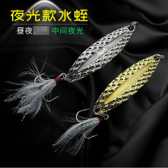 Manufacturer wholesale 2.5g-20g lures glow worm light lure zinc alloy material feather hook mouth hook