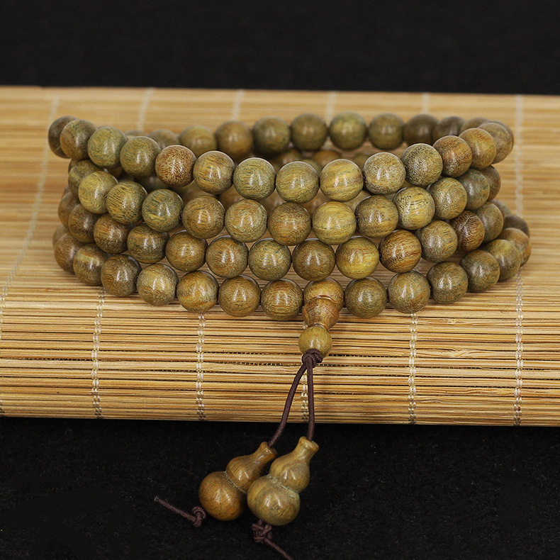 Green sandalwood bracelet 108 beads Holy sandalwood beads diy disciple beads gourd fragrance men's and women's manufacturers supply