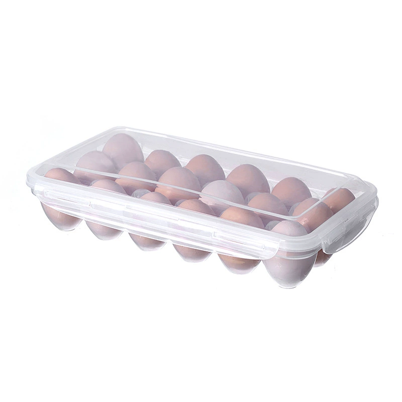 Egg storage box — transparent refrigerator egg box, multi‑layer, 10/18/34 cells, handheld 34‑cell option