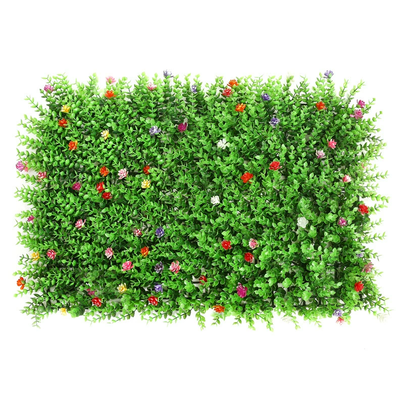 Artificial Plant Wall Panel, Simulation Grass 40×60 cm, Plastic Modular Greenery Mat