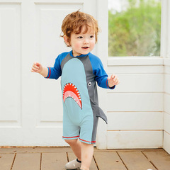 Children's swimsuit, boy's one-piece, cute baby swimsuit, boy's beach sunscreen, quick-drying hot spring swimsuit