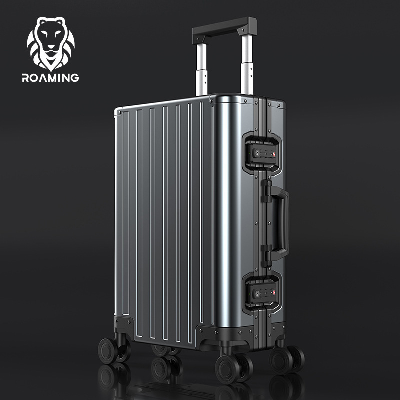 Roaming Roaming 5520 All-Aluminum Magnesium Alloy Suitcase Universal Wheel Trolley Case 24 Inches 20 Travel Case