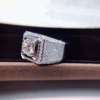 Classic platinum wedding ring, diamond encrusted, wholesale