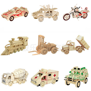 3Diy���wľ�|ƴ�D��ͯ�������w�C��ͨ܇ģ��ľ��������l