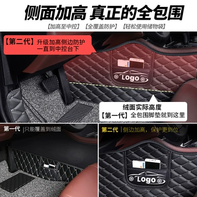 enclosed, double-layer car floor mats — Modelə uyğun ayaqaltı