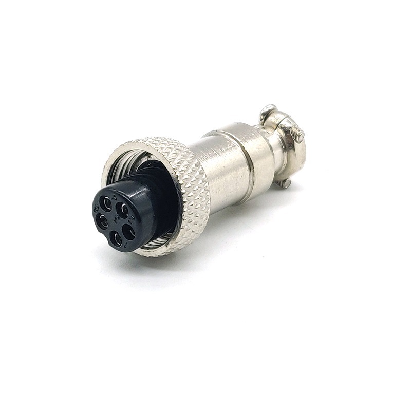 M12 5P航空母头 航空插头连接器 5P航空母头