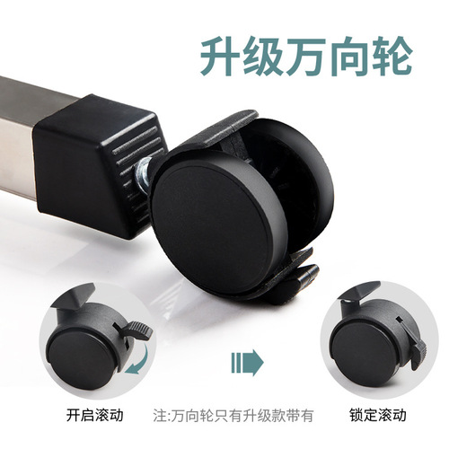 Double-pole balcony clothes drying rack floor-standing folding stainless steel clothes drying rack indoor cool clothes hanger telescopic clothes drying rod home