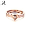 Fashionable sophisticated accessory for beloved for St. Valentine's Day, zirconium, ring with stone, simple and elegant design, Birthday gift, wholesale