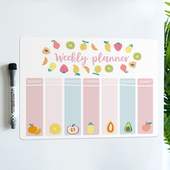 Ins style simple magnetic calendar schedule notepad refrigerator magnet magnetic erasable message board magnetic sticker