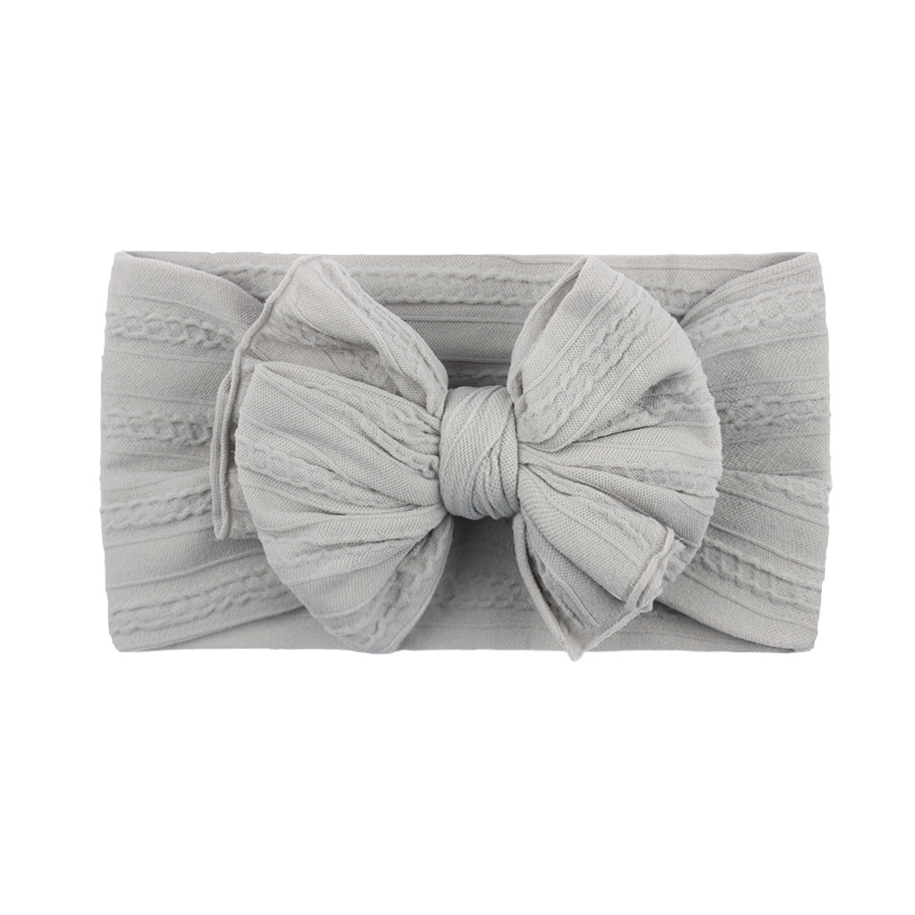 Banda de pelo suave bebé creativo europeo y americano banda de pelo suave accesorios para el cabello Jacquard de nylon suave