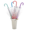 Petal umbrella long -handle girl literary goddess Korean candy color small fresh Apollo princess transparent umbrella