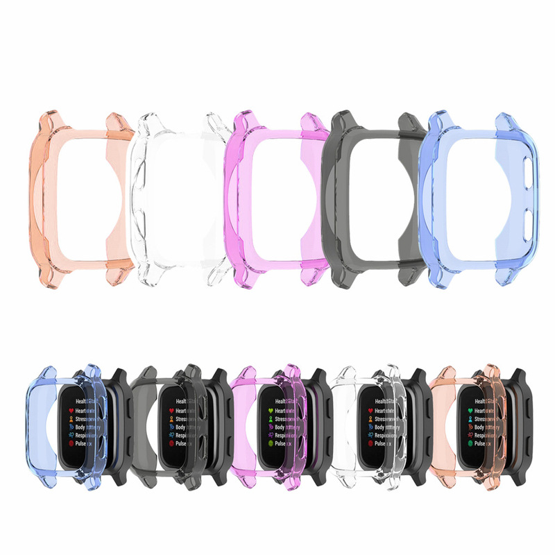 Suitable for Jiaming Venu sq half-pack hollow case TPU material Venu SQ electroplated all-inclusive watch protective case