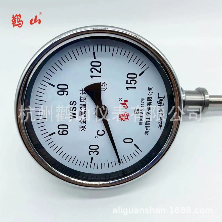 Биметаллический термометр WSS411, радиальный промышленный термометр, указатель котла, прямые продажи с фабрики Dangshan