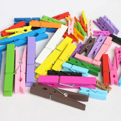 50 photo clips, colored photo clips, large, medium, small size wooden clips, memo clips, photo wall, wall hanging