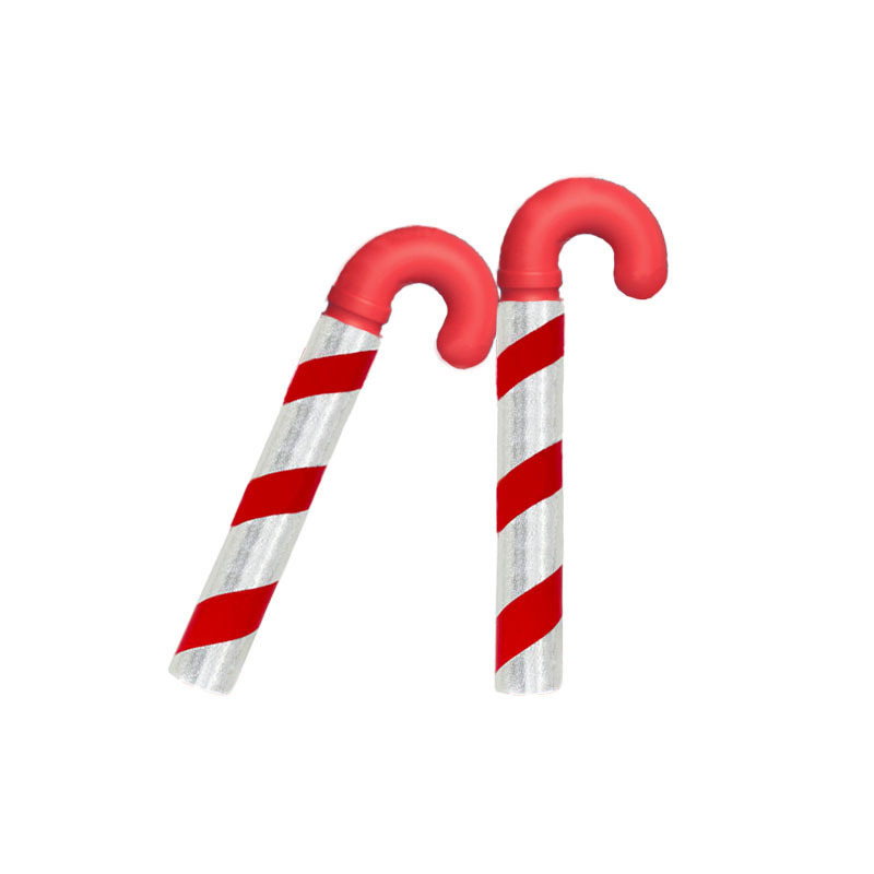 工厂供应PET透明塑料圣诞节糖果拐杖管51.6mm