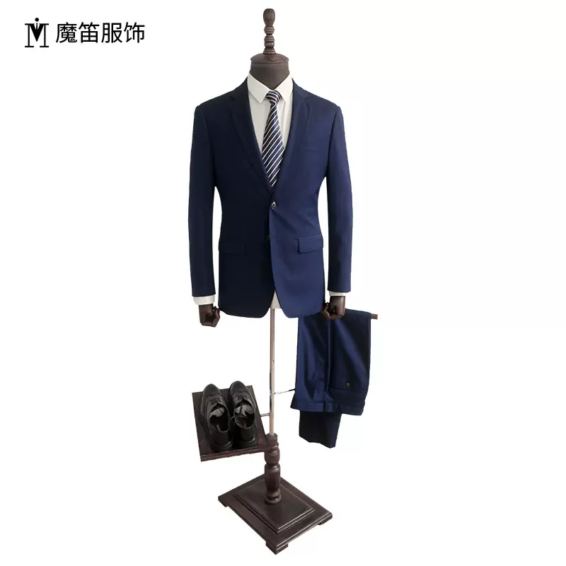 高品质工作服西服定制款纯羊毛男士商务修身西装套装广州工装制服