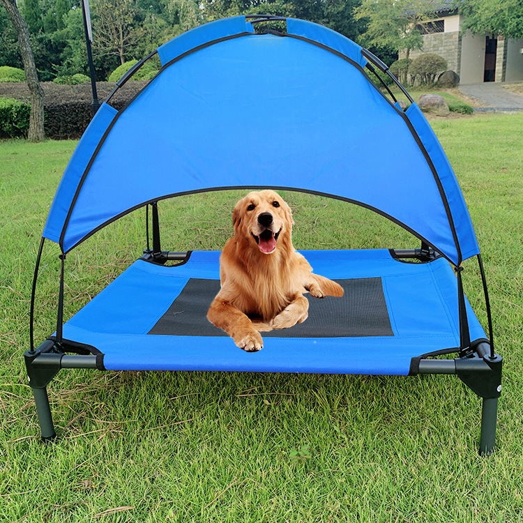 Cross-border hot-selling pet bed special pet camp bed with umbrella automatic folding