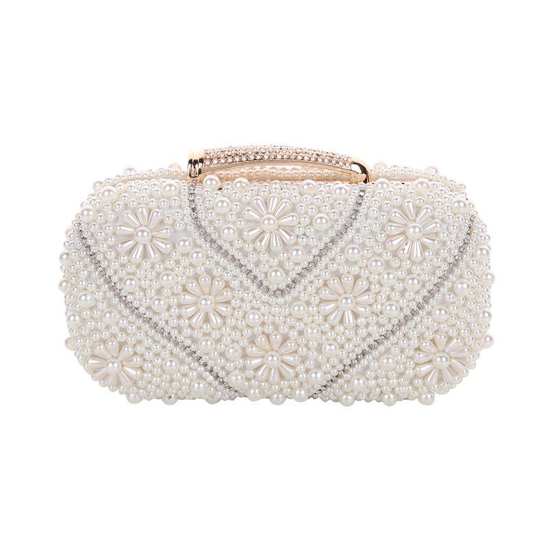Borsa a mano elegante con perle tracolla quadrata donna_voghion.com