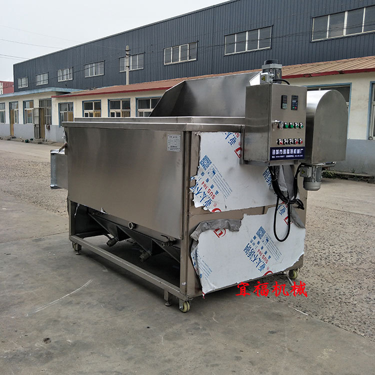 电加热油炸机 油水混合油炸锅 鹏福特自动出料油炸机厂家